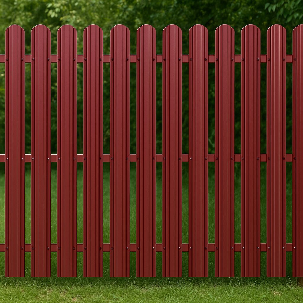 Как крепить металлический штакетник для забора - изображение