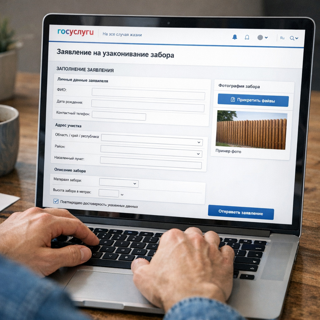 Узаконить забор теперь можно через портал госуслуг. Упрощение процедуры. - изображение