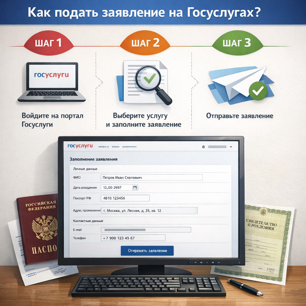 Схема подачи заявления на узаконивание забора через госуслуги