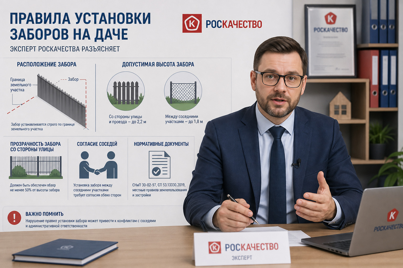 Эксперт Роскачества разъясняет правила выбора надёжного забора для дачи