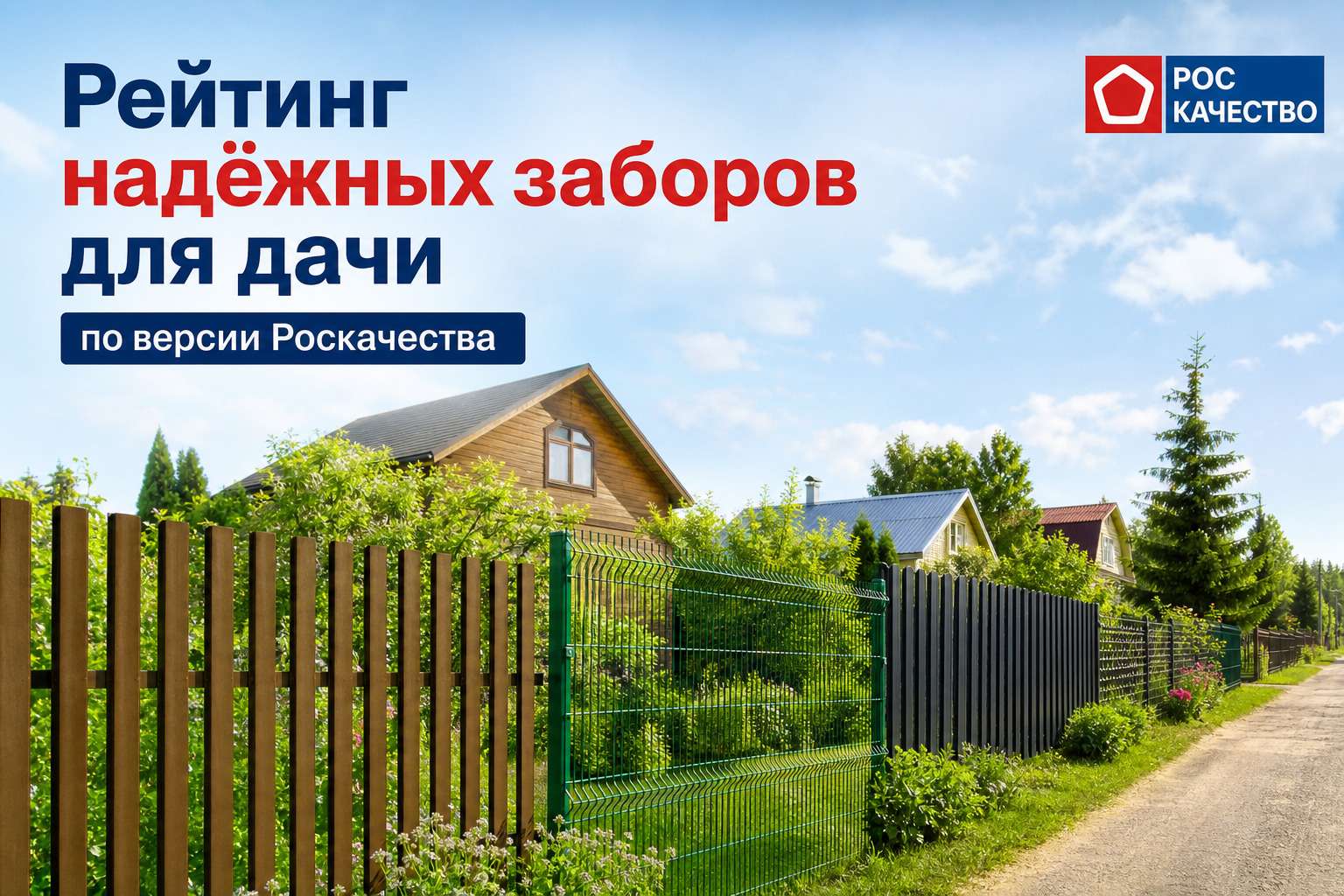 Рейтинг самых надёжных типов заборов для дачи по версии Роскачества - изображение