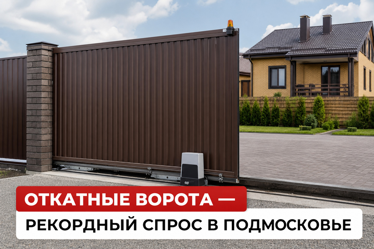 Строительные компании фиксируют рекордное количество заказов на откатные ворота - изображение