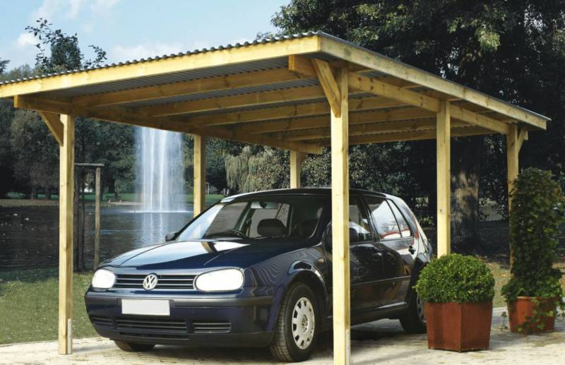 Как сделать навес для машины своими руками - изображение