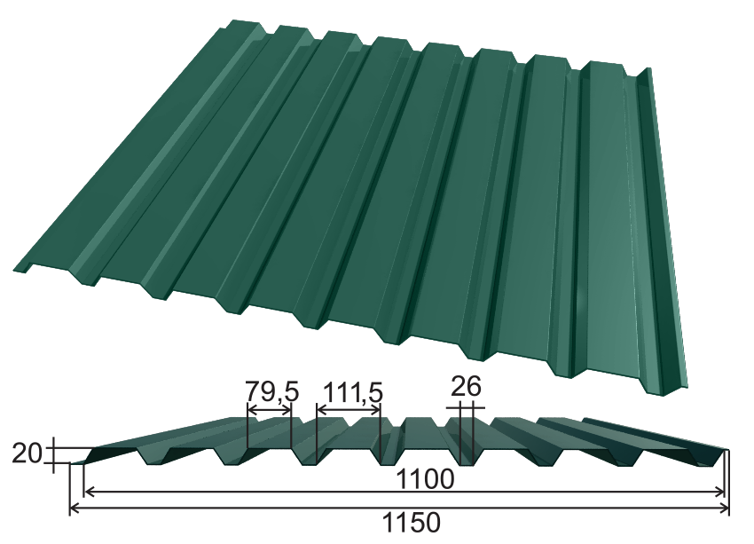 Размеры профлиста для забора - выбираем толщину, длину, ширину листа - изображение