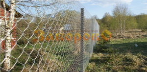 Забор сетка-рабица (сетка в натяжку) - изображение